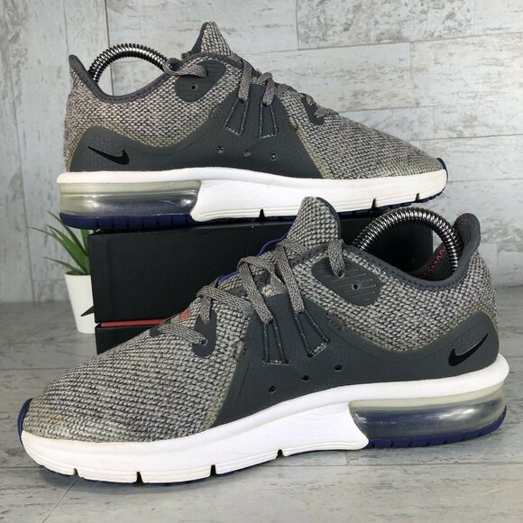 Nike Air Max Sequent 3 Shoes Gray Size 5.5Y / WOMENS Size 7 Running 922884-004 - Picture 9 of 12